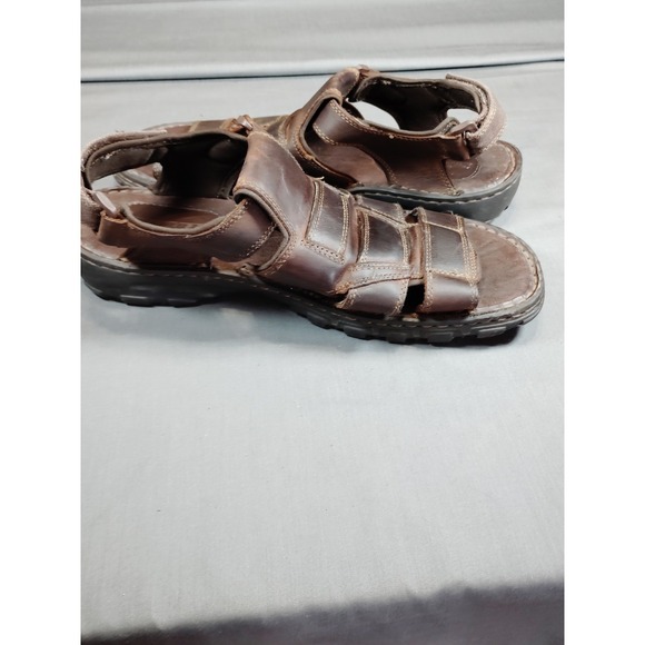 Skechers Men 12 Fisherman Sandals Brown Leather Old Money Open Toe #60847 2010 main image 13